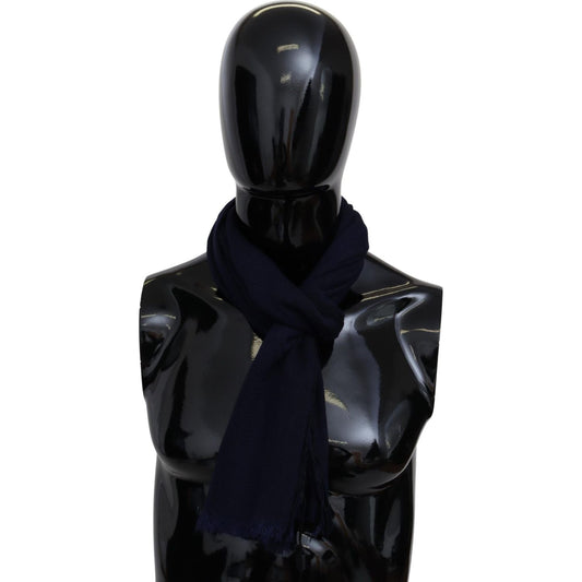 Missoni Blue Wool Knit Unisex Neck Wrap Scarf MS1997BG