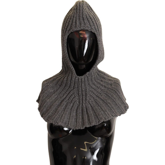 Dolce & Gabbana Gray 100% Cashmere Knitted Wrap One Size Scarf
