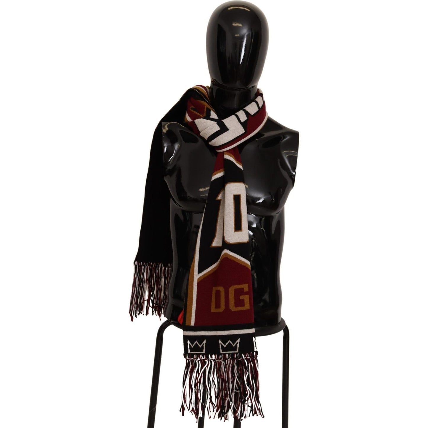 Dolce & Gabbana Multicolor Wool Knit DG King Shawl Wrap Scarf 1728,67345645728,Accessories,Dolce & Gabbana,Material: 95% Virgin Wool 5% Cashmere,Men,Men - Accessories,Multicolor,New with tags,Scarves - Accessories,Scarves - Men - Accessories,Scarves - Sca