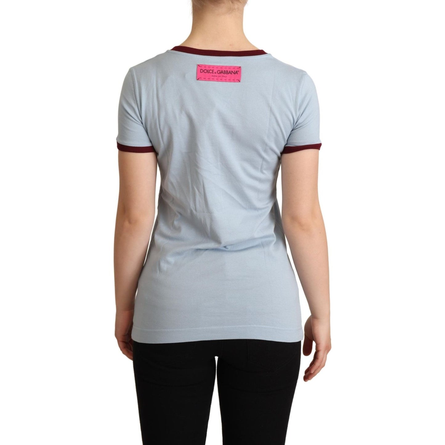 Dolce & Gabbana Blue Crewneck D&G Top T-shirt TSH6311-36
