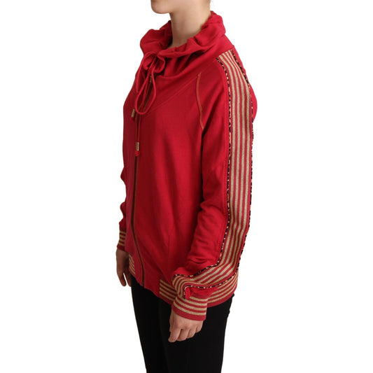 John Galliano Red Full Zip Jacket Sweatshirt Hooded Sweater TSH6264 -40