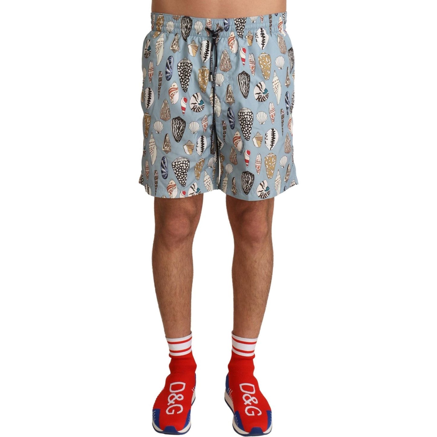 Dolce & Gabbana Blue Seashell Beachwear Swimwear Shorts BIK1493 -IT3