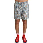 Dolce & Gabbana Blue Seashell Beachwear Swimwear Shorts BIK1493 -IT3