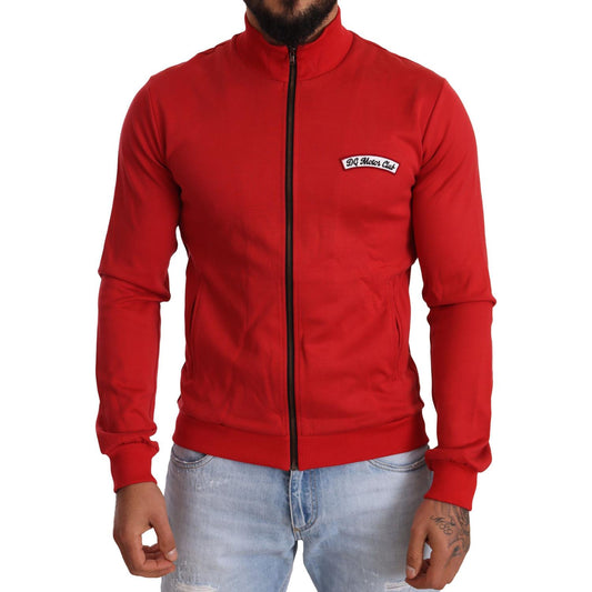 Dolce & Gabbana Red DG Motor Club Zipper Stretch Sweater TSH6247-44