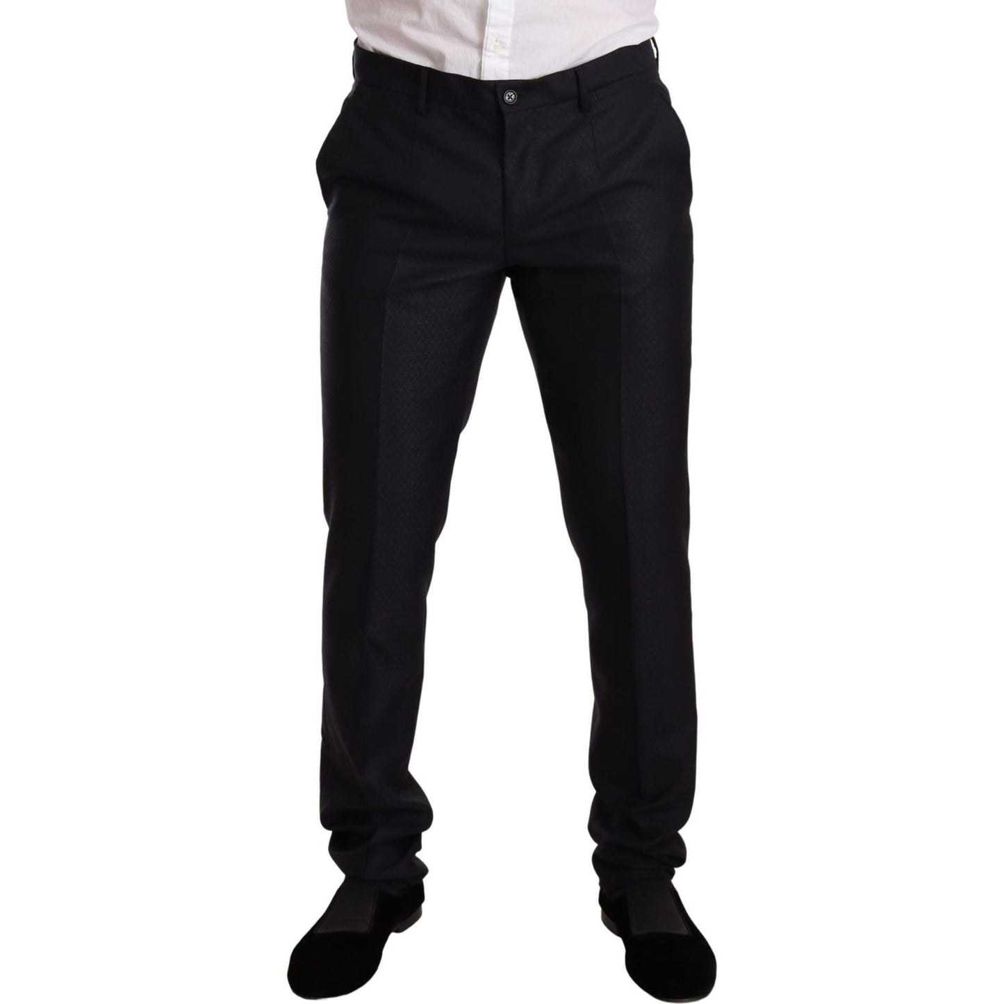 Dolce & Gabbana Blue Pattern MARTINI SLIM FIT 2 Piece Suit