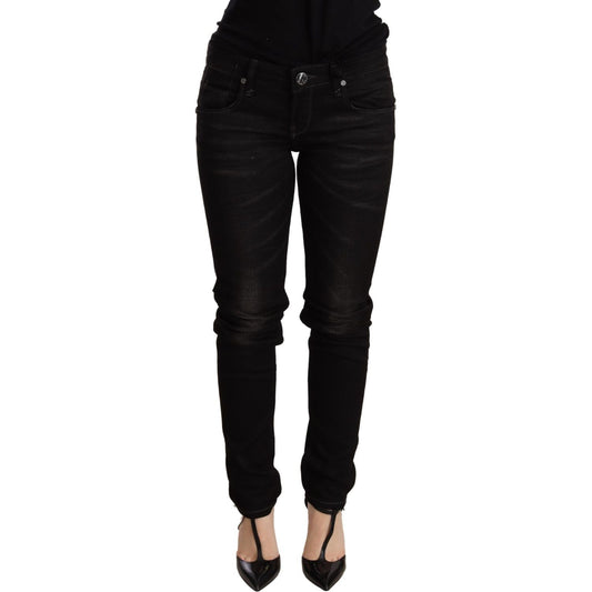 Acht Black Low Waist Skinny Denim Trouser Acht