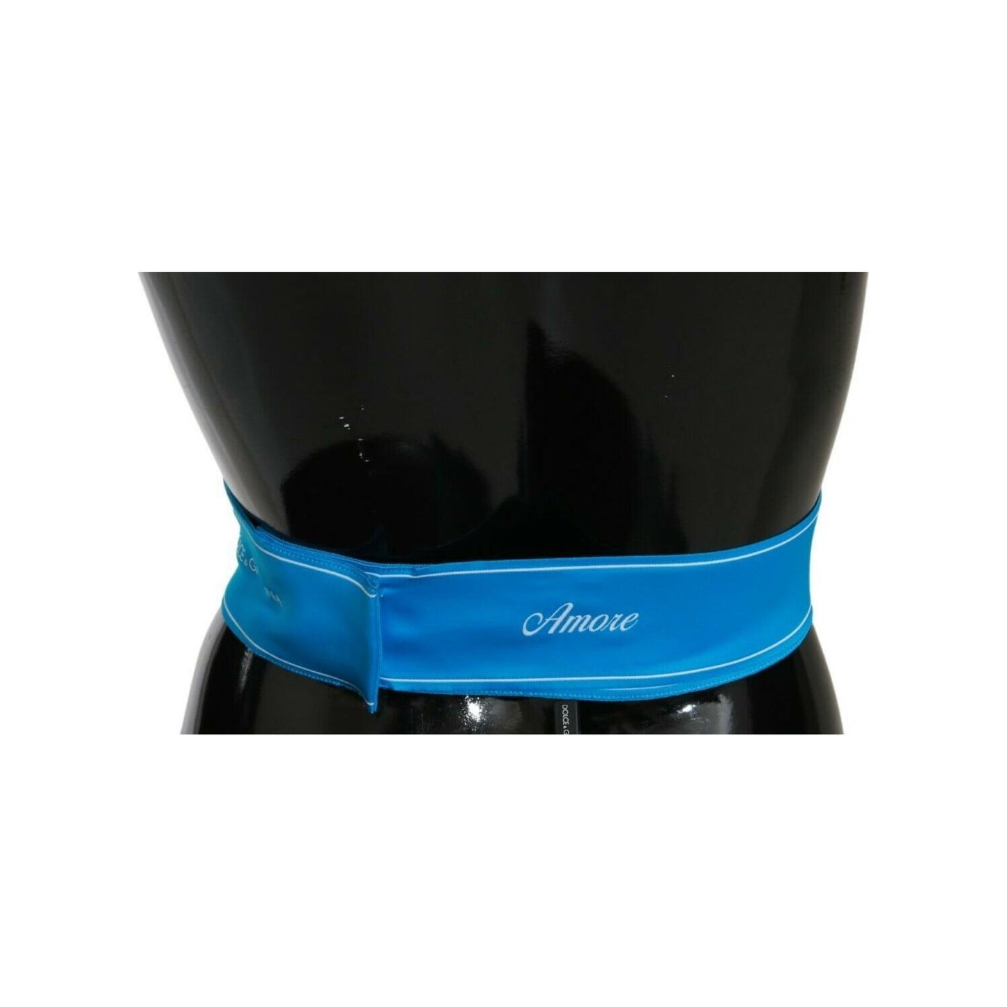 Dolce & Gabbana Blue Waist Ribbon Wide Bow Belt BEL60571-36