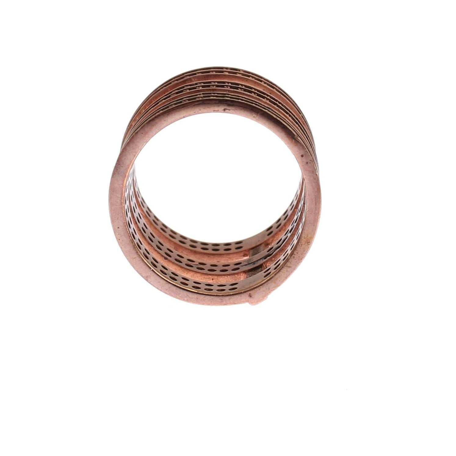 Nialaya Gold 925 Silver Clear CZ Pink Ring