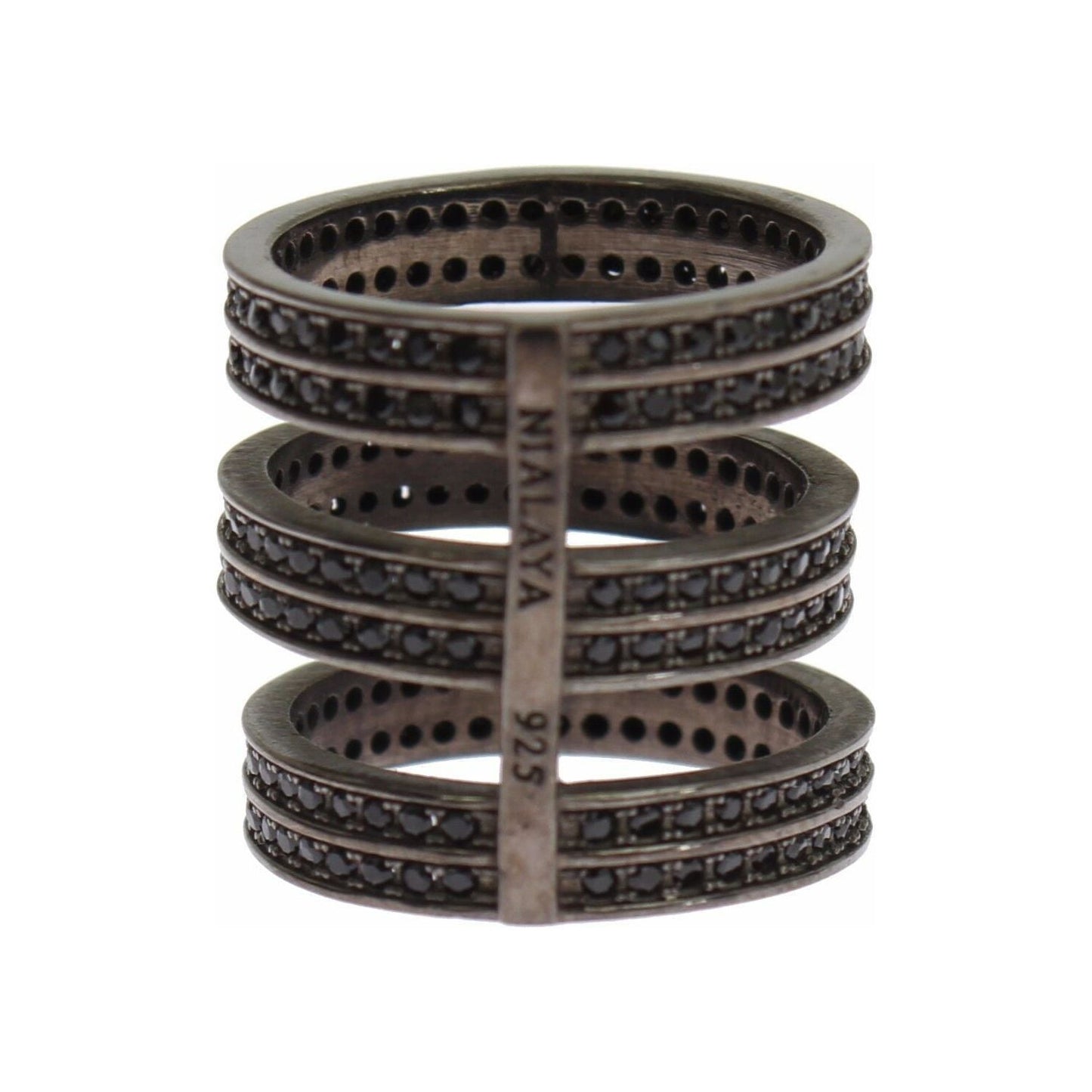Nialaya Black CZ Rhodium 925 Silver Ring1728,67345645728,Accessories,Black,black CZ Crystals,Category - Jewellery,EU50 | US5,Jewellery - Accessories,Jewelry,Material: Rhodium 925 Sterling Silver,Men,New with tags,Nialaya,Rings - Jewellery - Accessories,Ri