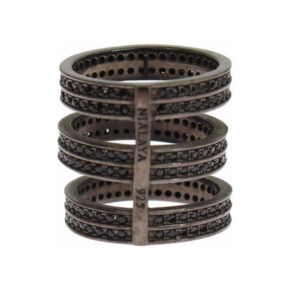 Nialaya Black CZ Rhodium 925 Silver Ring1728,67345645728,Accessories,Black,black CZ Crystals,Category - Jewellery,EU50 | US5,Jewellery - Accessories,Jewelry,Material: Rhodium 925 Sterling Silver,Men,New with tags,Nialaya,Rings - Jewellery - Accessories,Ri