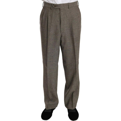 Fendi Brown Wool Regular Single Breasted Suit