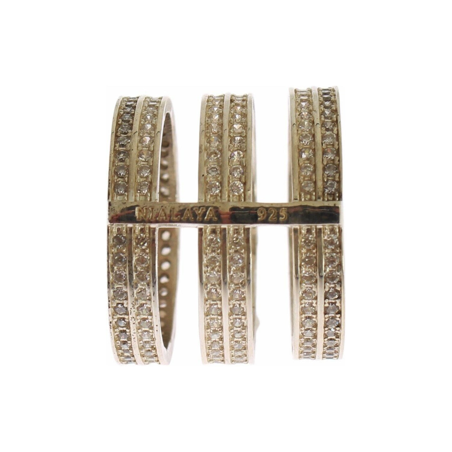 Nialaya Authentic Womens Clear CZ 925 Sterling Silver Ring1728,67345645728,Accessories,Category - Jewellery,EU49 | US5,EU52 | US6,EU54 | US7,EU56 | US8,Jewellery - Accessories,Jewelry,Material: 925 Sterling Silver,Men,New with tags,Nialaya,Rings - Jewelle