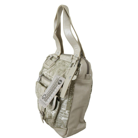 WAYFARER White Printed Handbag Shoulder Fabric Purse VAS9184