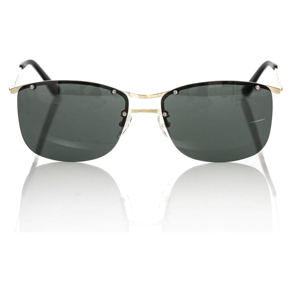 Frankie Morello Black Metallic Fiber Men Sunglass Frankie Morello Lavender