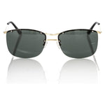 Frankie Morello Black Metallic Fiber Men Sunglass Frankie Morello Lavender