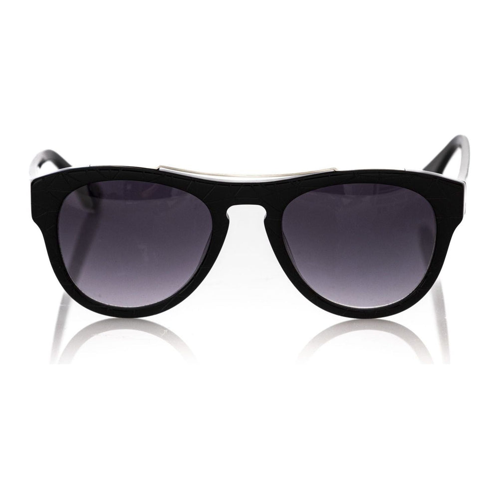 Frankie Morello Black Acetate Men Sunglass Frankie Morello Dark Slate Gray