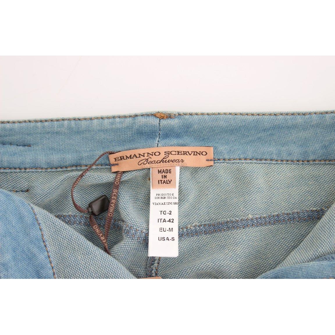 Ermanno Scervino Blue Capri Pants Cropped Jeans