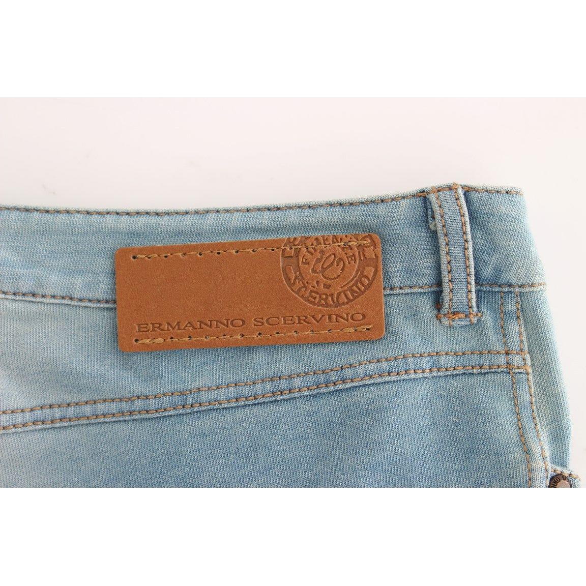 Ermanno Scervino Blue Capri Pants Cropped Jeans