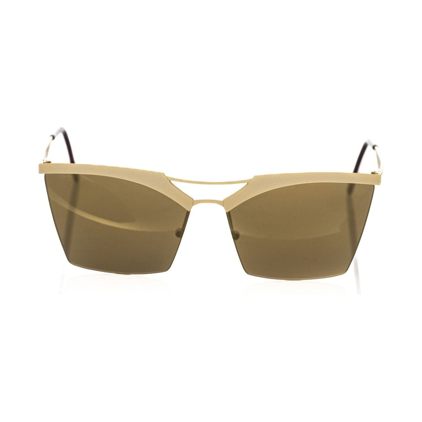 Frankie Morello Gold Metallic Fibre Women Sunglass Frankie Morello