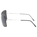 Frankie Morello Black Metallic Women Sunglass Frankie Morello Dim Gray