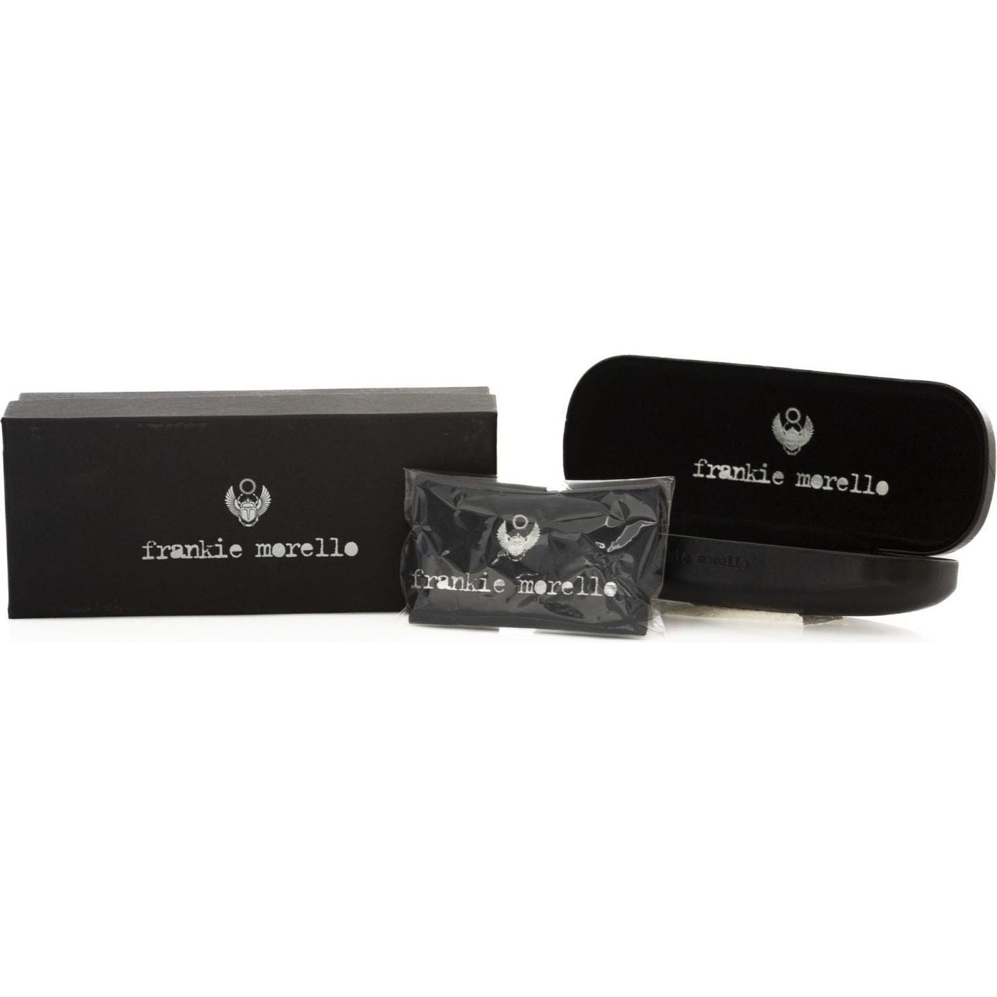 Frankie Morello Black Acetate Women's Sunglass FR-22069