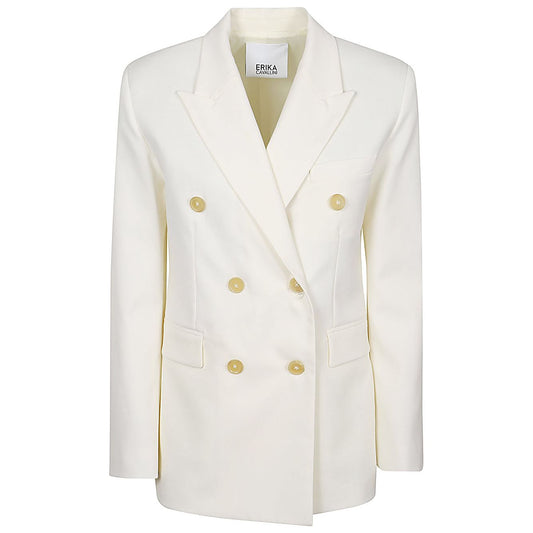 Erika Cavallini Semi-Couture Jackets White P4SH09A20-0