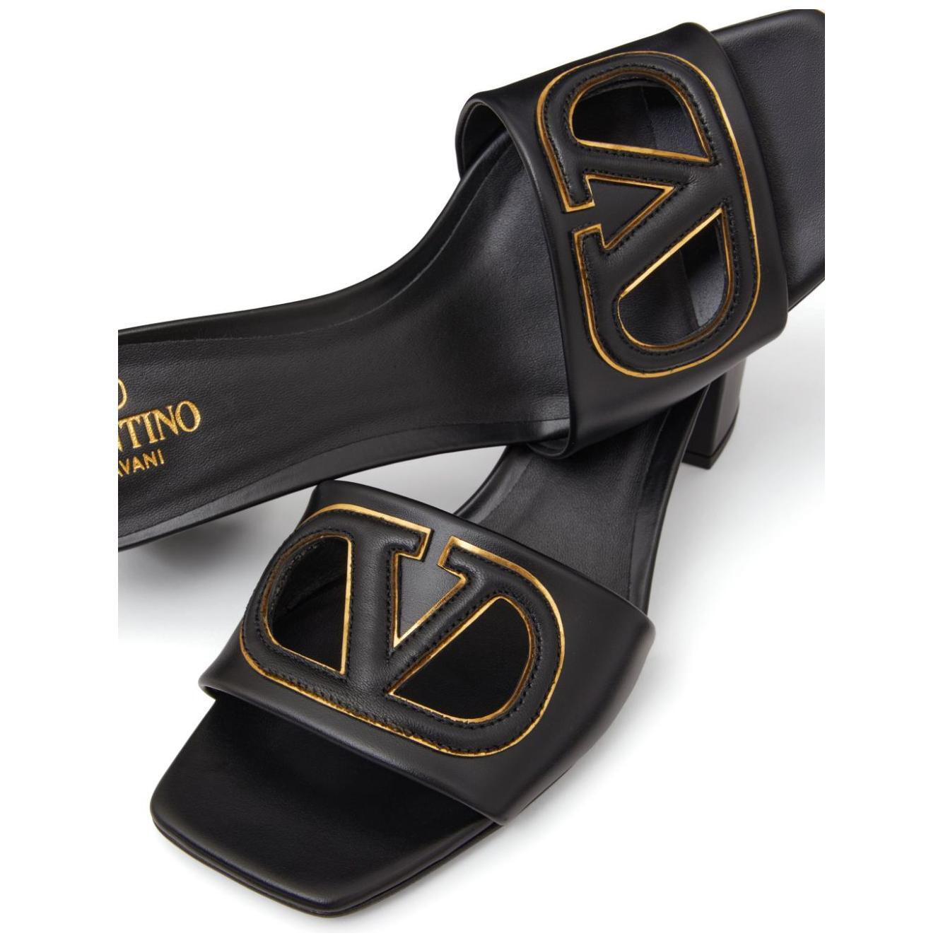 Valentino Garavani 60mm VLogo Signature leather sandals