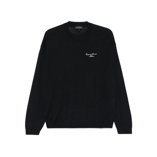 Emporio Armani Wool Blend Crewneck Sweater with Logo EM000903AF14698MB173-P25