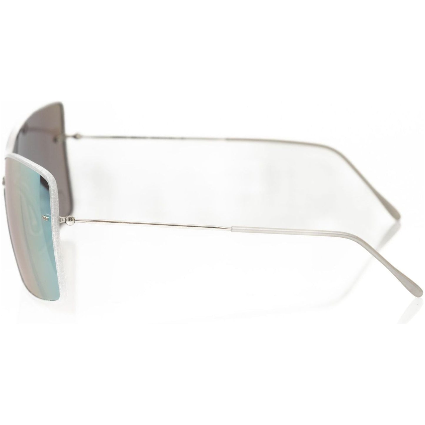 Frankie Morello Silver Metallic Fiber Women Sunglasses Frankie Morello