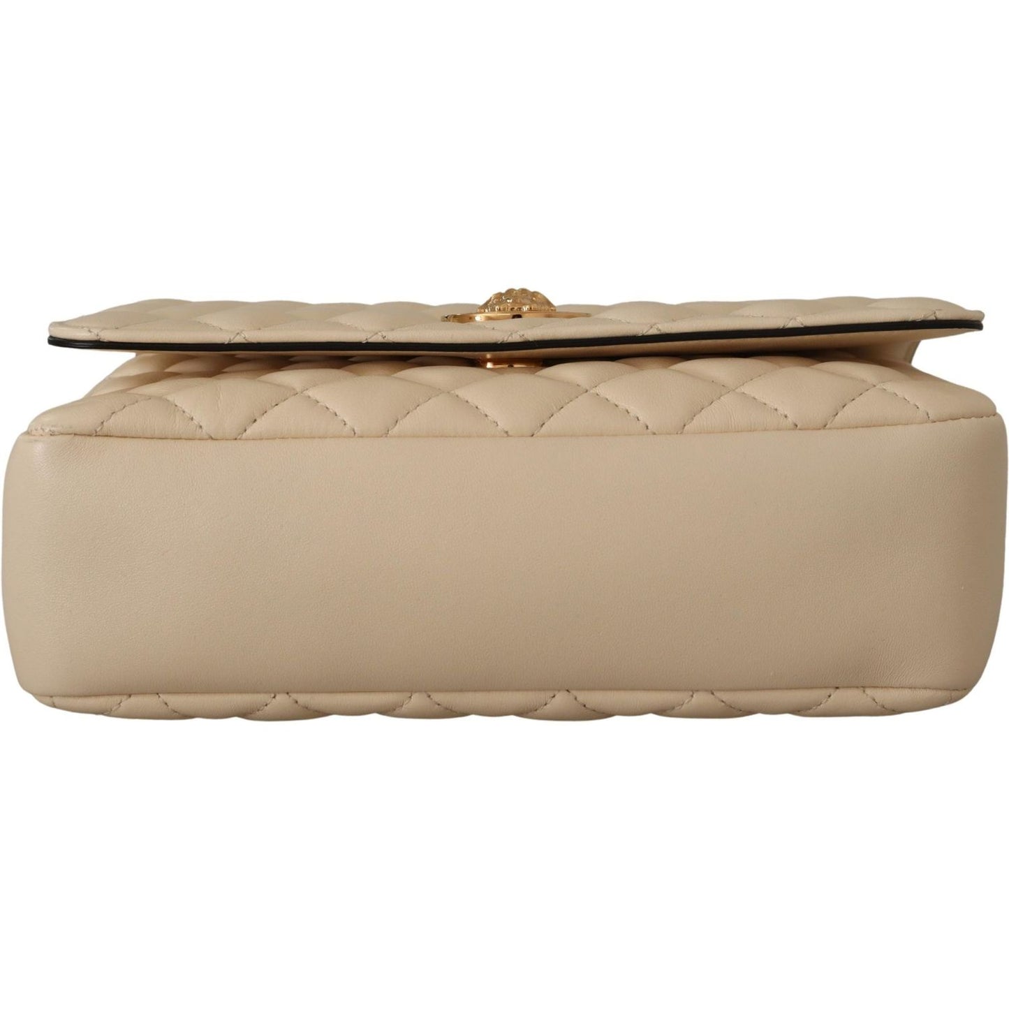 Versace White Nappa Leather Medusa Shoulder Bag Versace