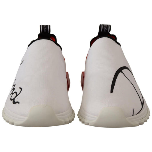 Dolce & Gabbana White Red Sorrento Sandals Sneakers MV4540- 39