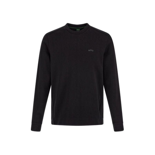 Hugo Boss Black Cotton Logo Details Sweatshirt