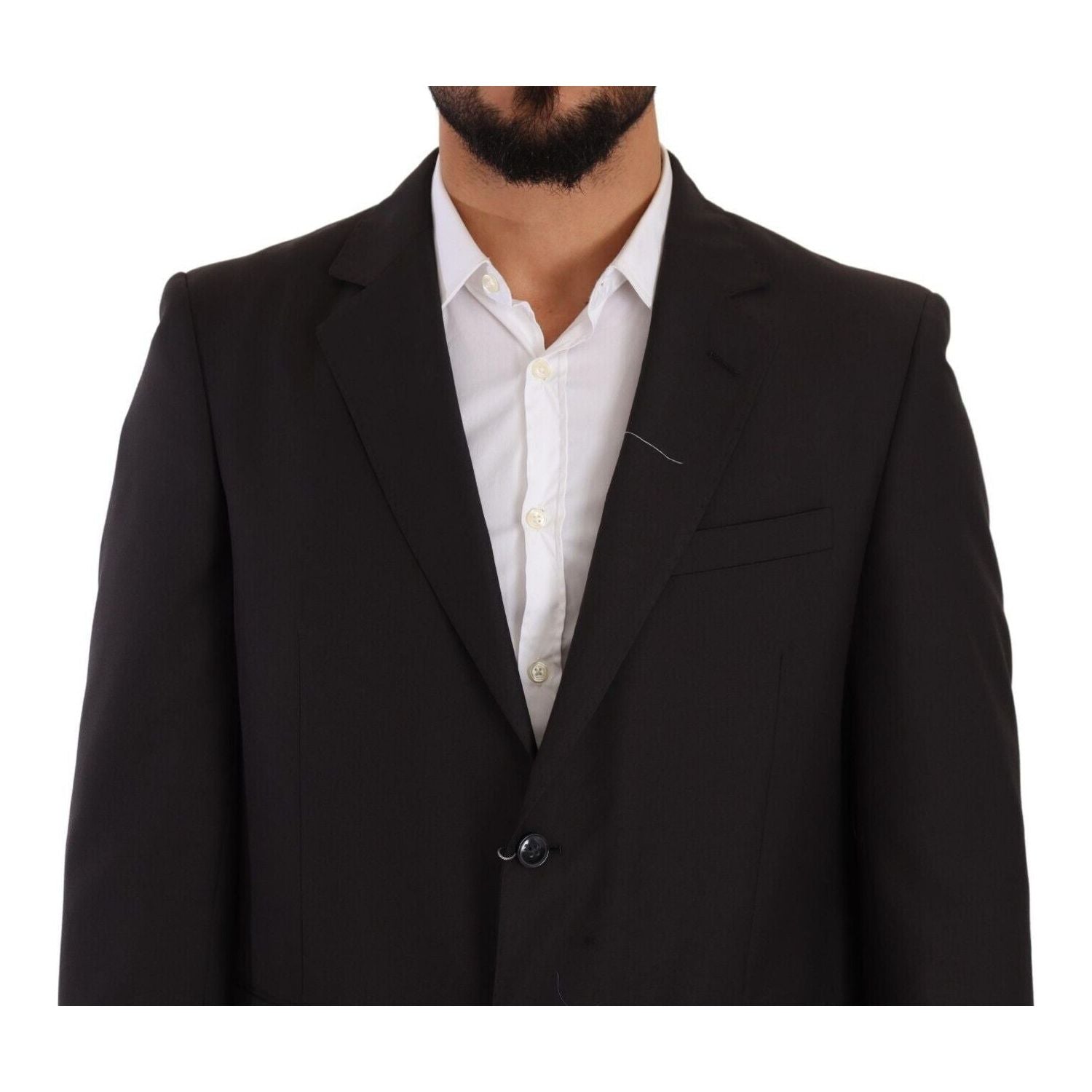 Domenico Tagliente Gray Polyester Single Breasted Formal Suit