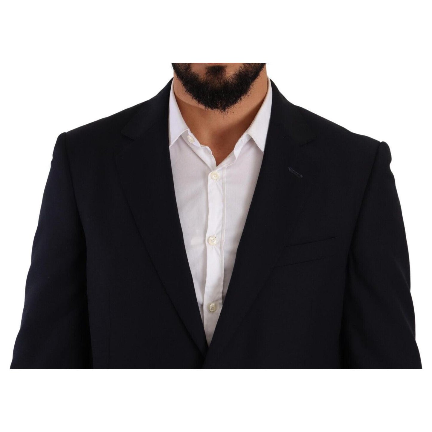 Domenico Tagliente Blue Polyester Single Breasted Formal Suit KOS1948 - 49