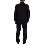 Domenico Tagliente Blue Polyester Single Breasted Formal Suit KOS1950 - 51