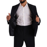 Domenico Tagliente Blue Polyester Single Breasted Formal Suit KOS1950 - 51