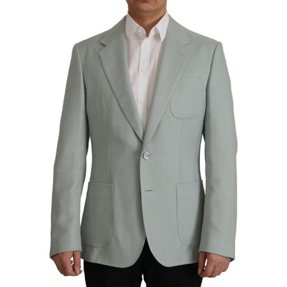 Dolce & Gabbana Light Green Cashmere Silk Blazer