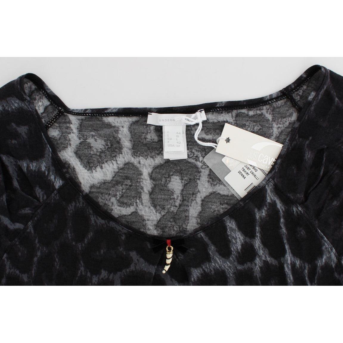 Cavalli 别致豹纹莫代尔上衣