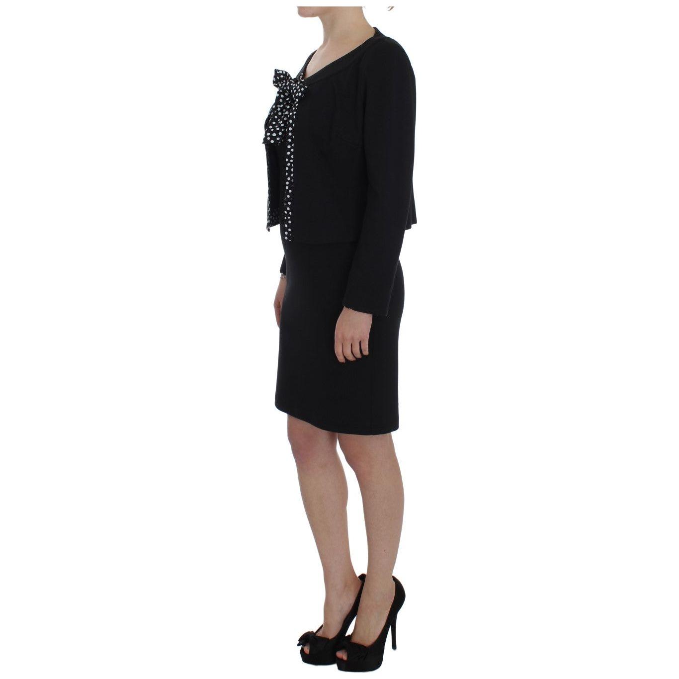 BENCIVENGA Black Stretch Sheath Dress & Sweater Set BENCIVENGA