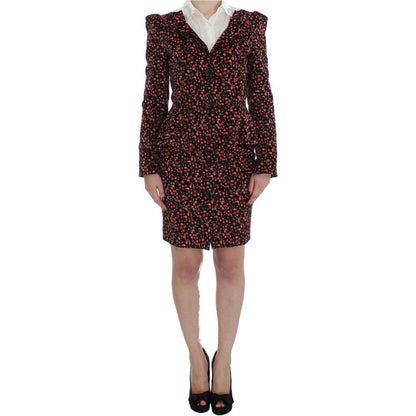 BENCIVENGA Black Multicolor Floral Suit BENCIVENGA