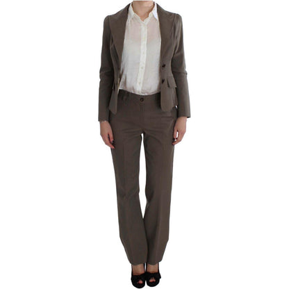 BENCIVENGA Beige Wool Cotton Suit BENCIVENGA