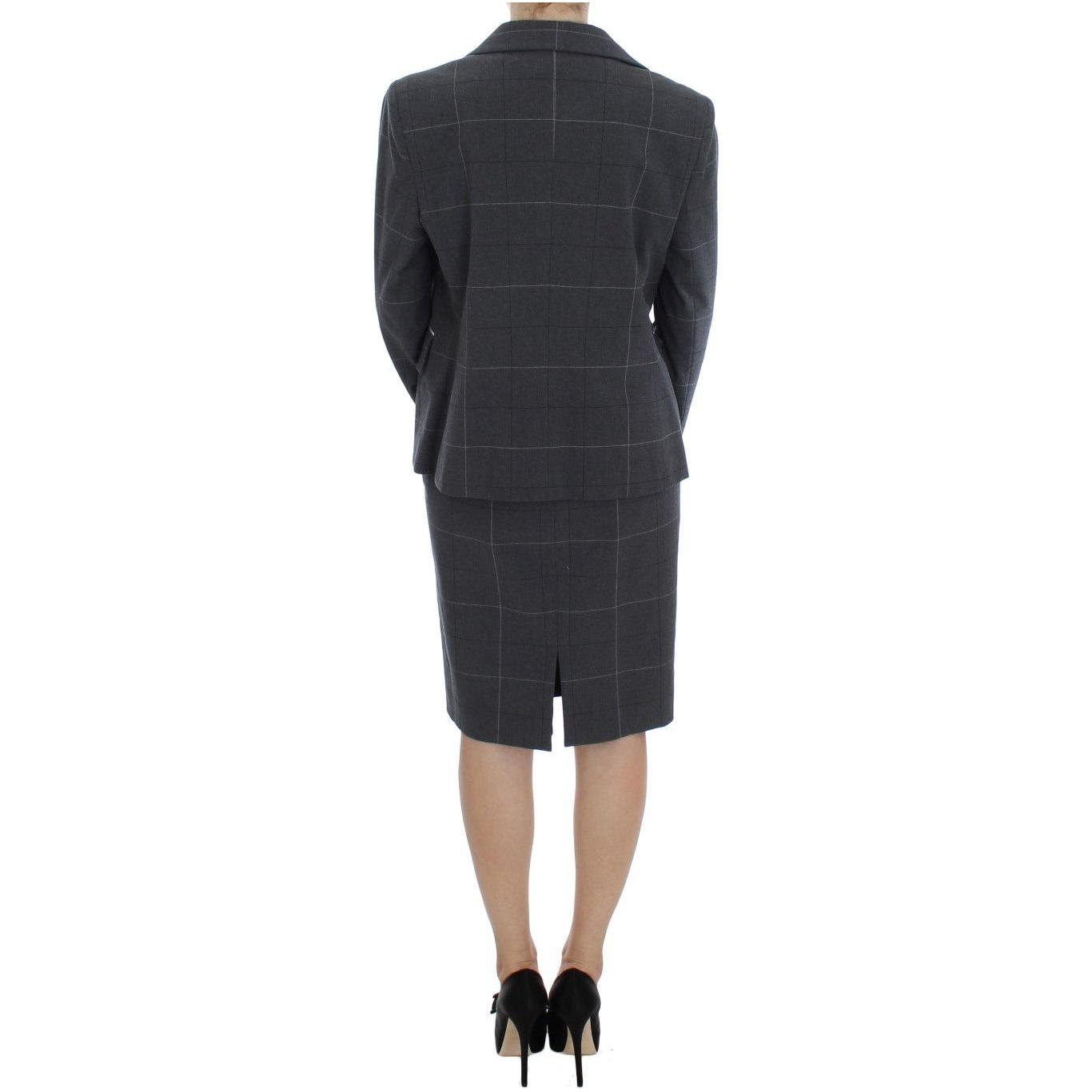 BENCIVENGA Gray Stretch Sheath Dress Suit Set BENCIVENGA
