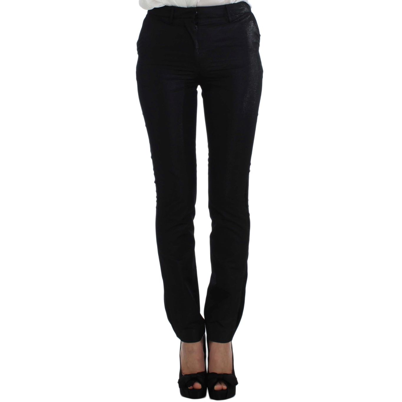Exte Black One Button Three Piece Suit