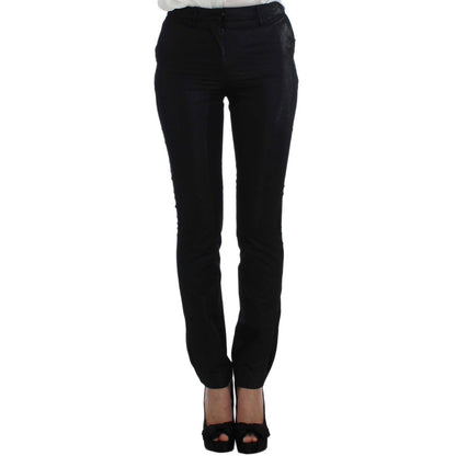 Exte Black One Button Three Piece Suit