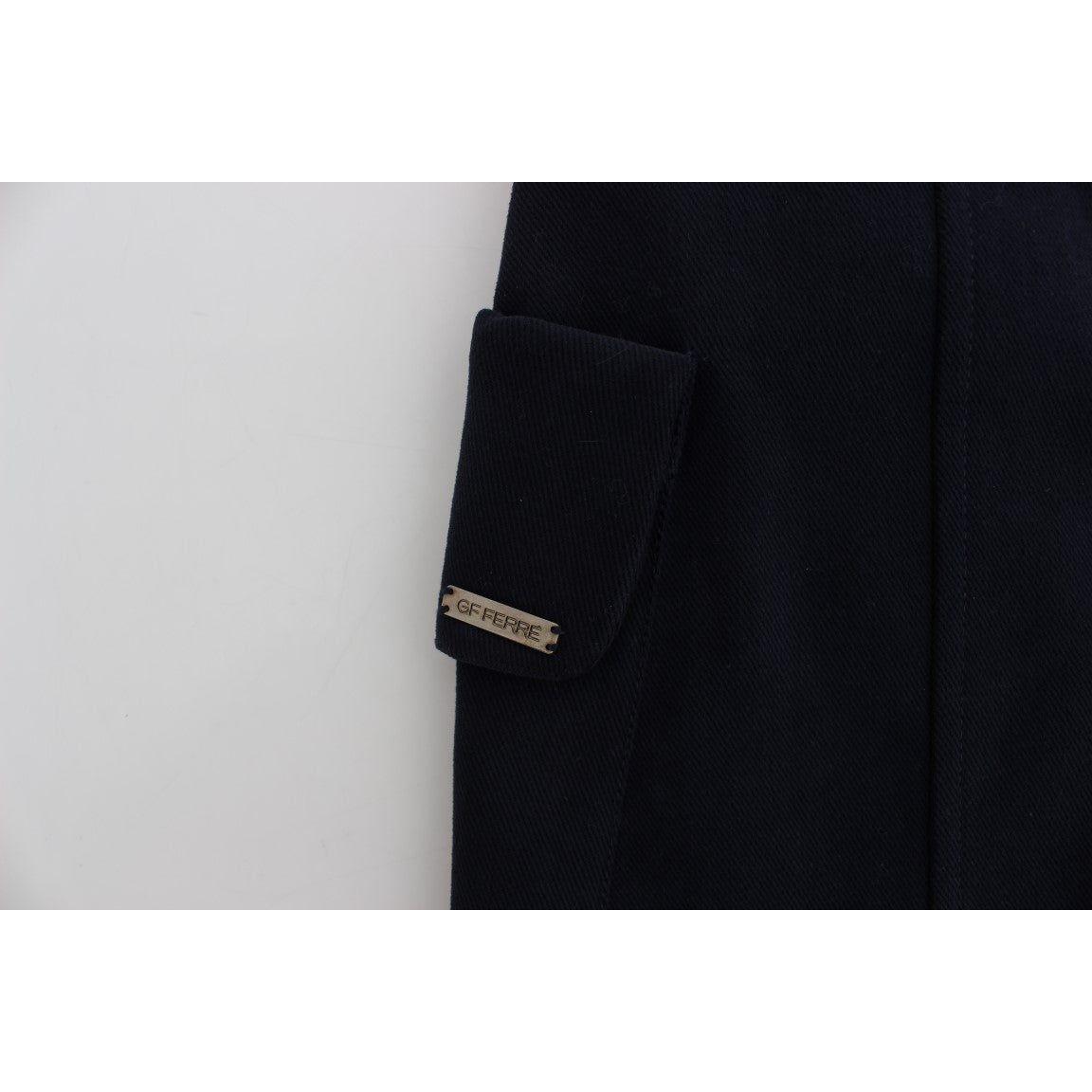 GF Ferre Blue Cotton Denim Mini Skirt