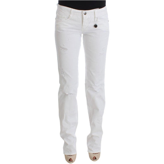 Costume National White Cotton Slim Fit Denim Bootcut Jeans SIG30112-4