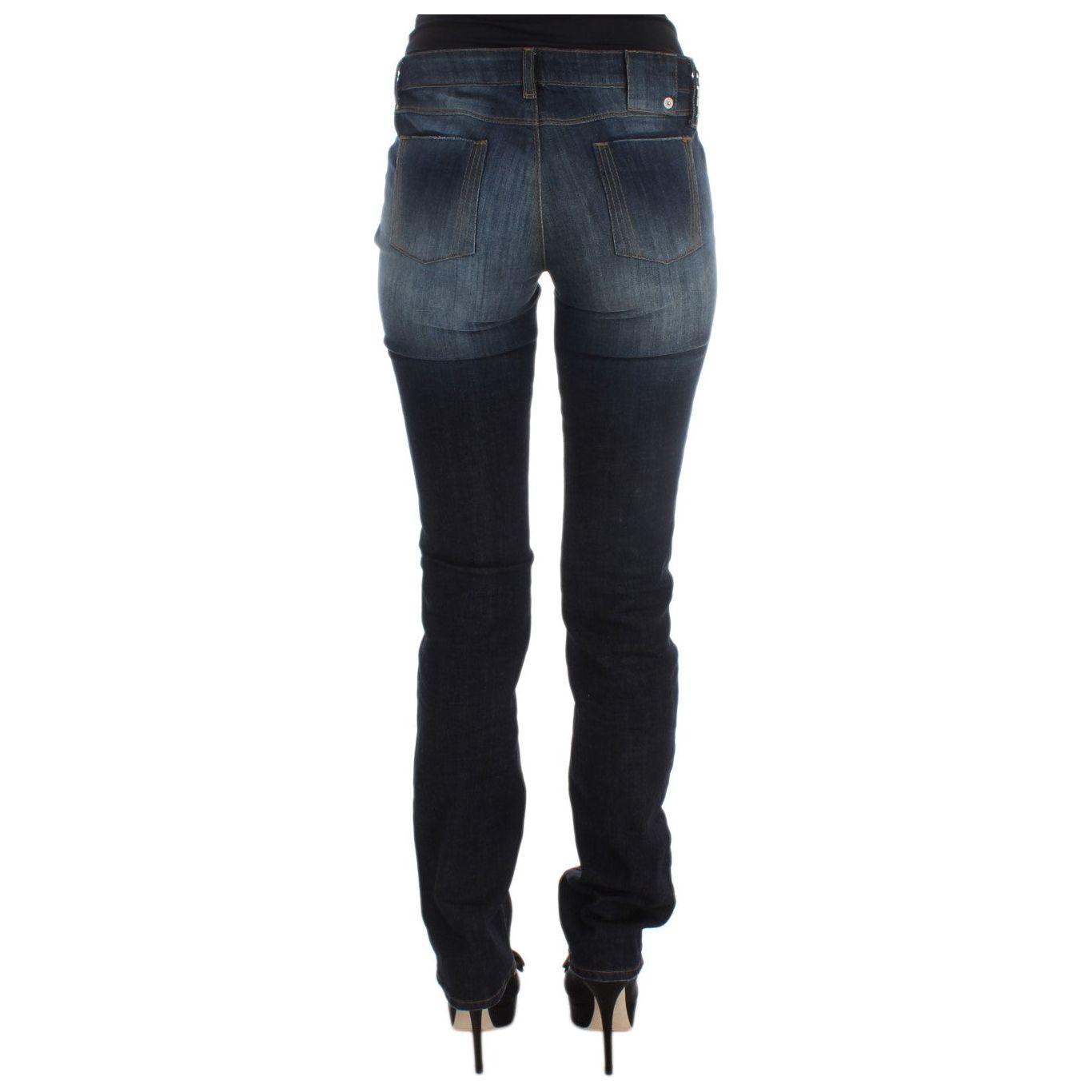 Costume National Blue Cotton Slim Fit Bootcut Jeans SIG30198-1