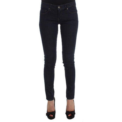 Costume National Blue Cotton Blend Slim Fit Jeans