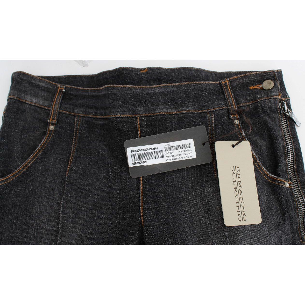 Ermanno Scervino Gray Cotton Slim Fit Denim Jeans
