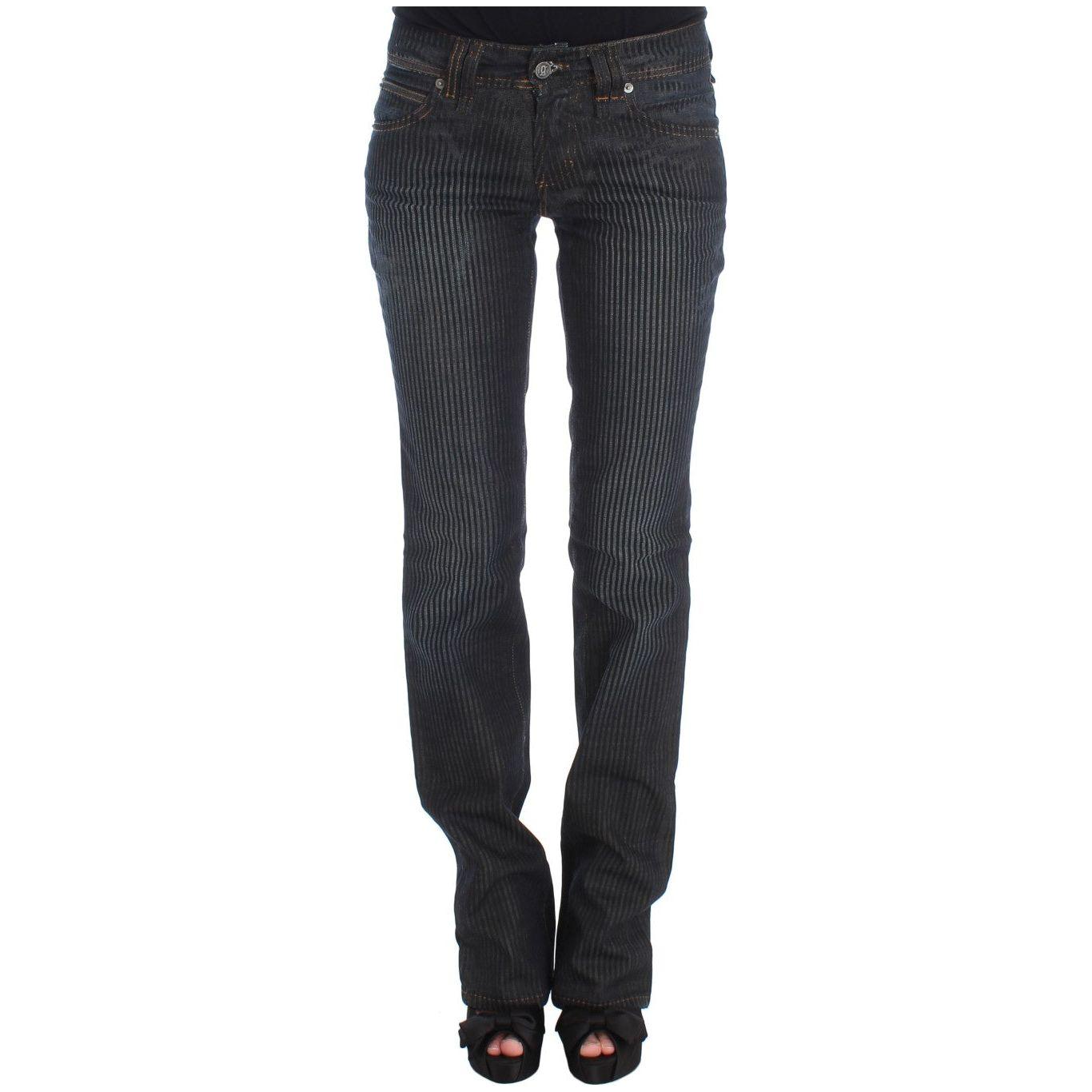 John Galliano Blue Wash Cotton Blend Slim Fit Bootcut Jeans SIG30194-6